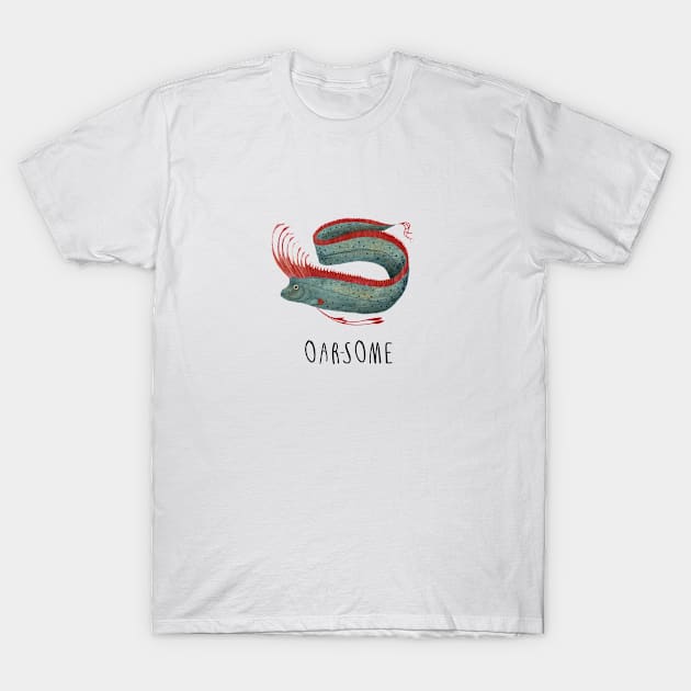 Oarsome - black T-Shirt by katherinequinnillustration